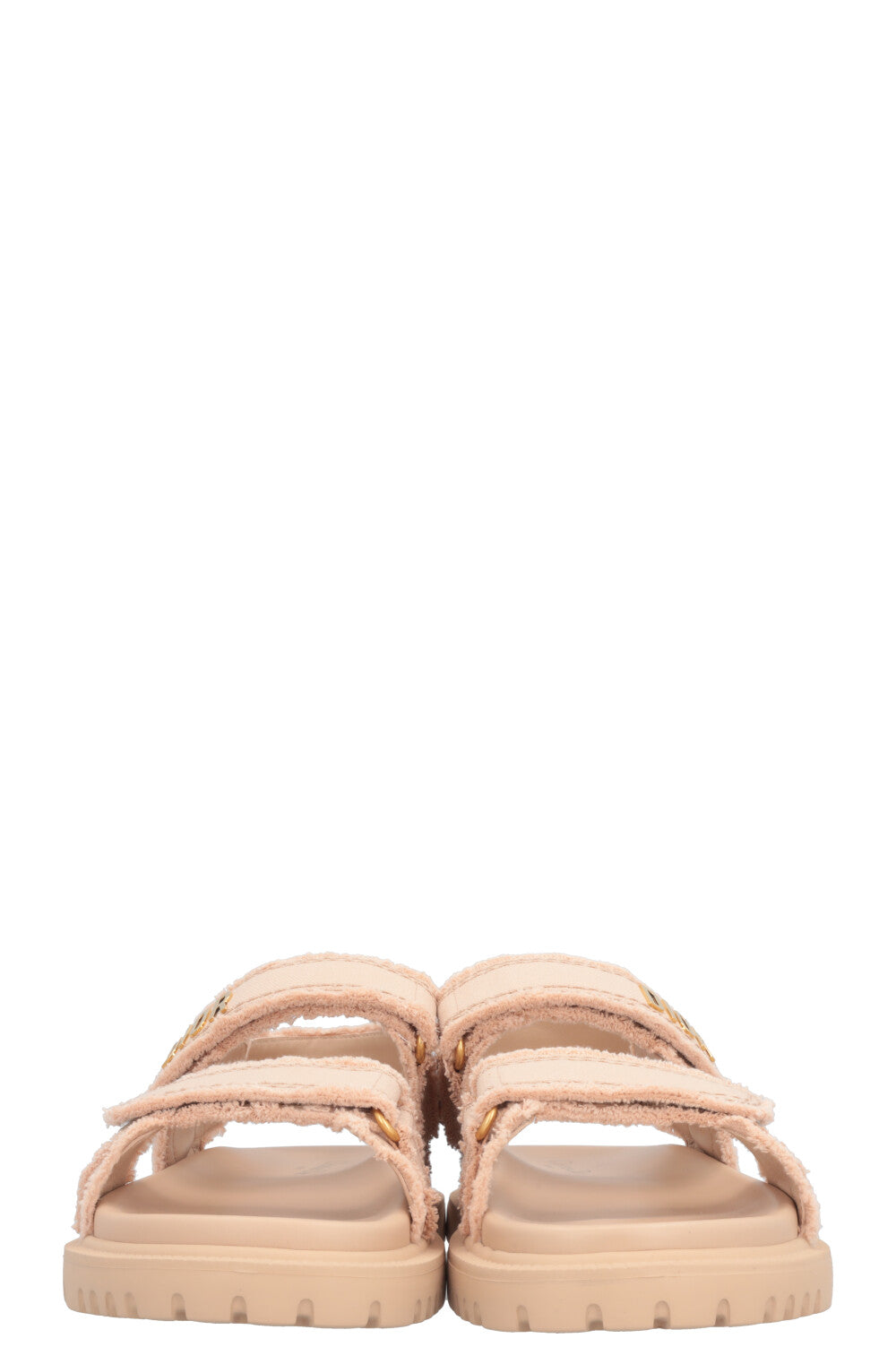 CHRISTIAN DIOR Dioract Flats Canvas Nude