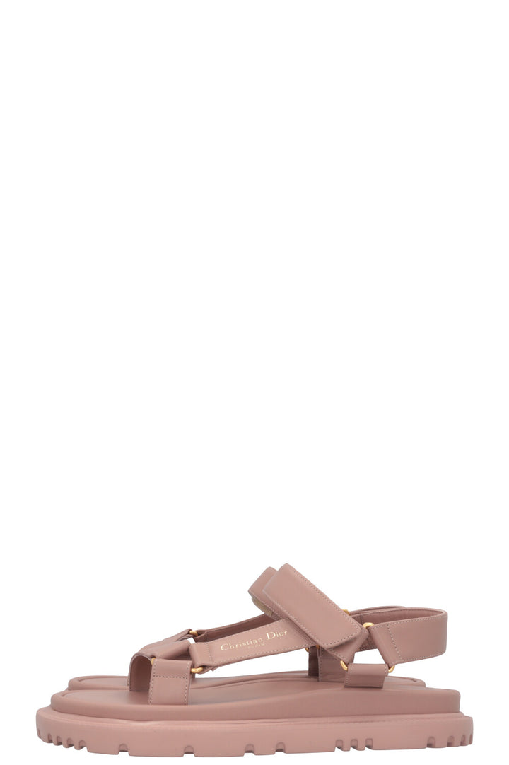 CHRISTIAN DIOR D-Wave Flats Leather Dusty Rose