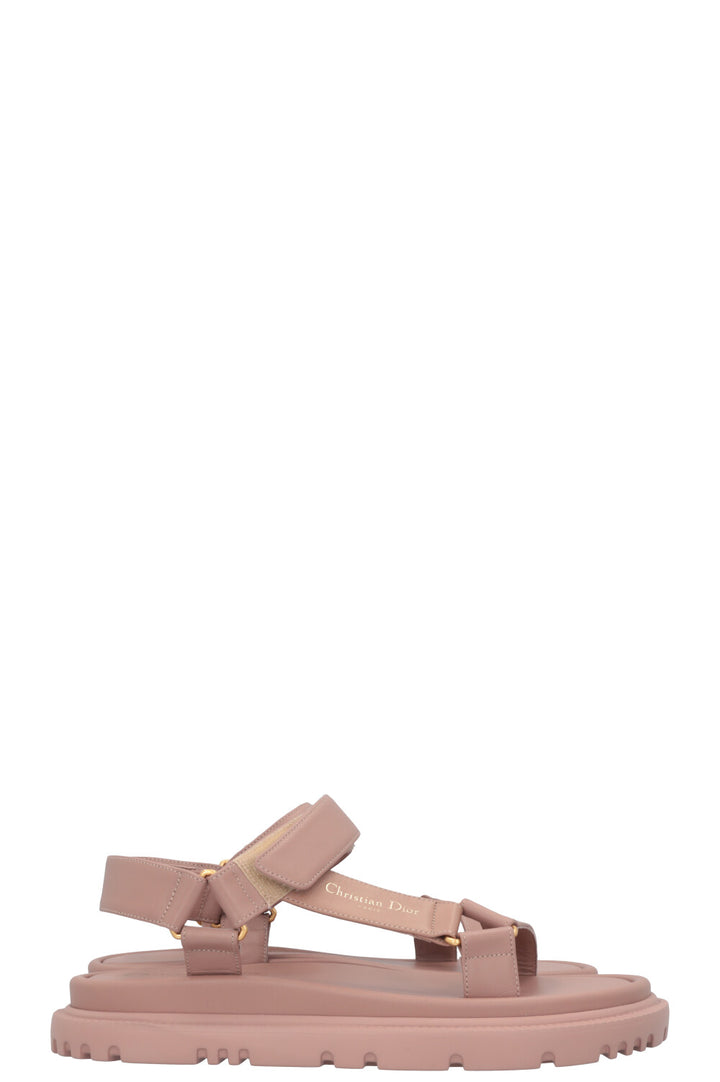 CHRISTIAN DIOR D-Wave Flats Leather Dusty Rose
