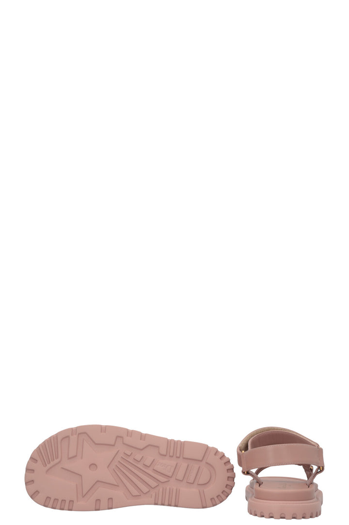 CHRISTIAN DIOR D-Wave Flats Leather Dusty Rose