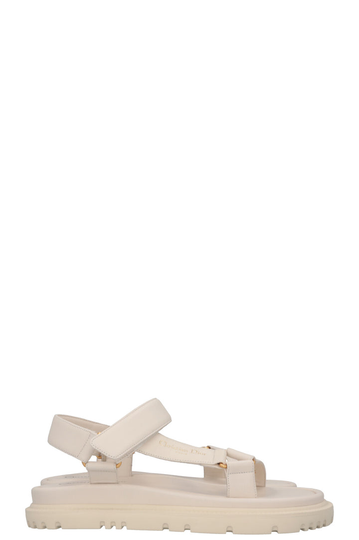 CHRISTIAN DIOR D-Wave Flats Leather White