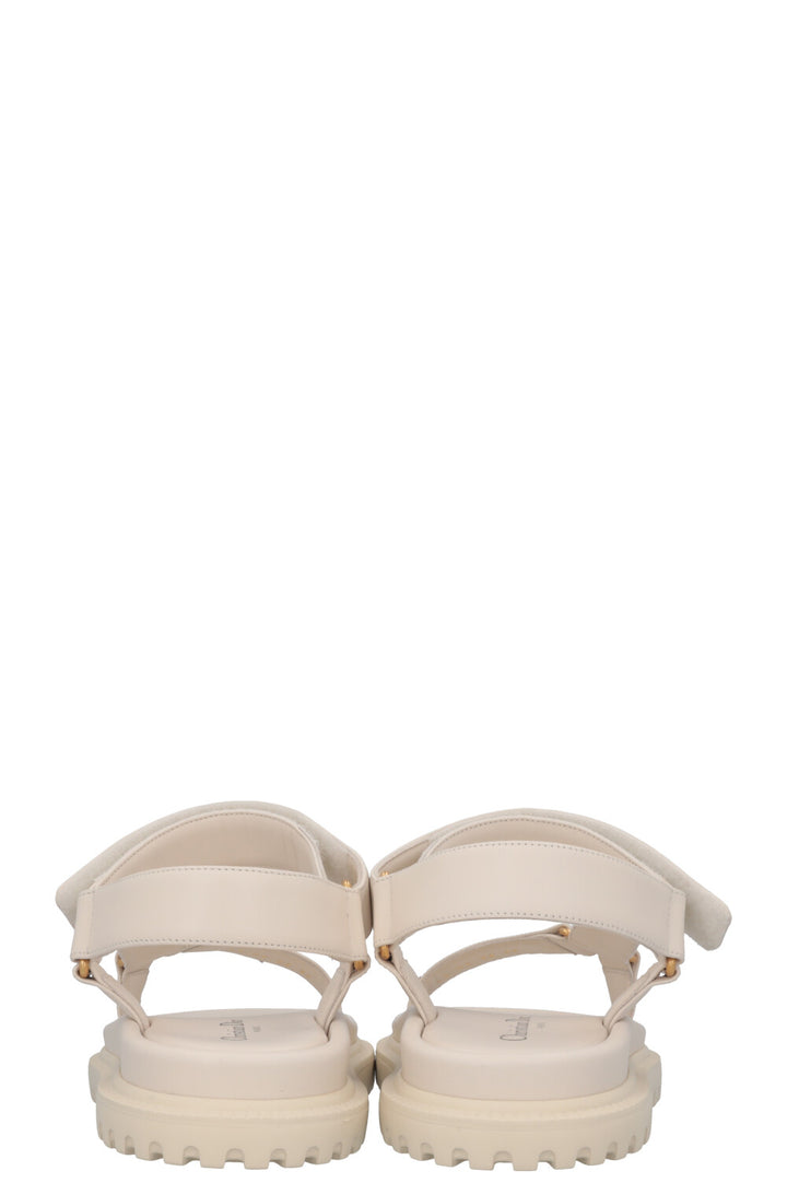 CHRISTIAN DIOR D-Wave Flats Leather White