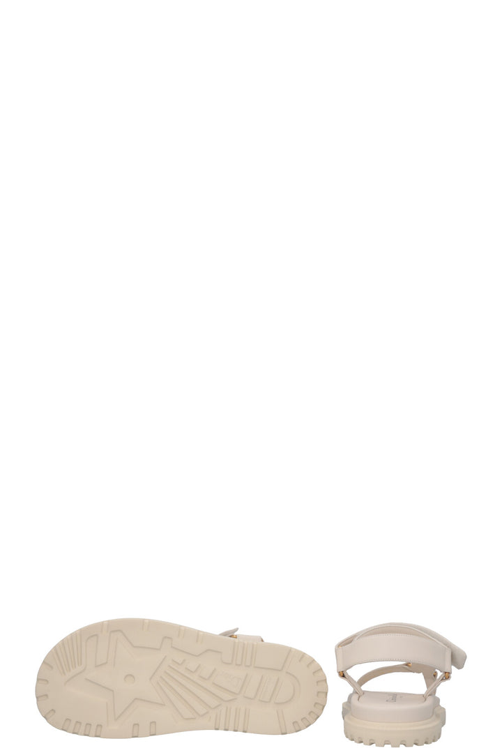CHRISTIAN DIOR D-Wave Flats Leather White