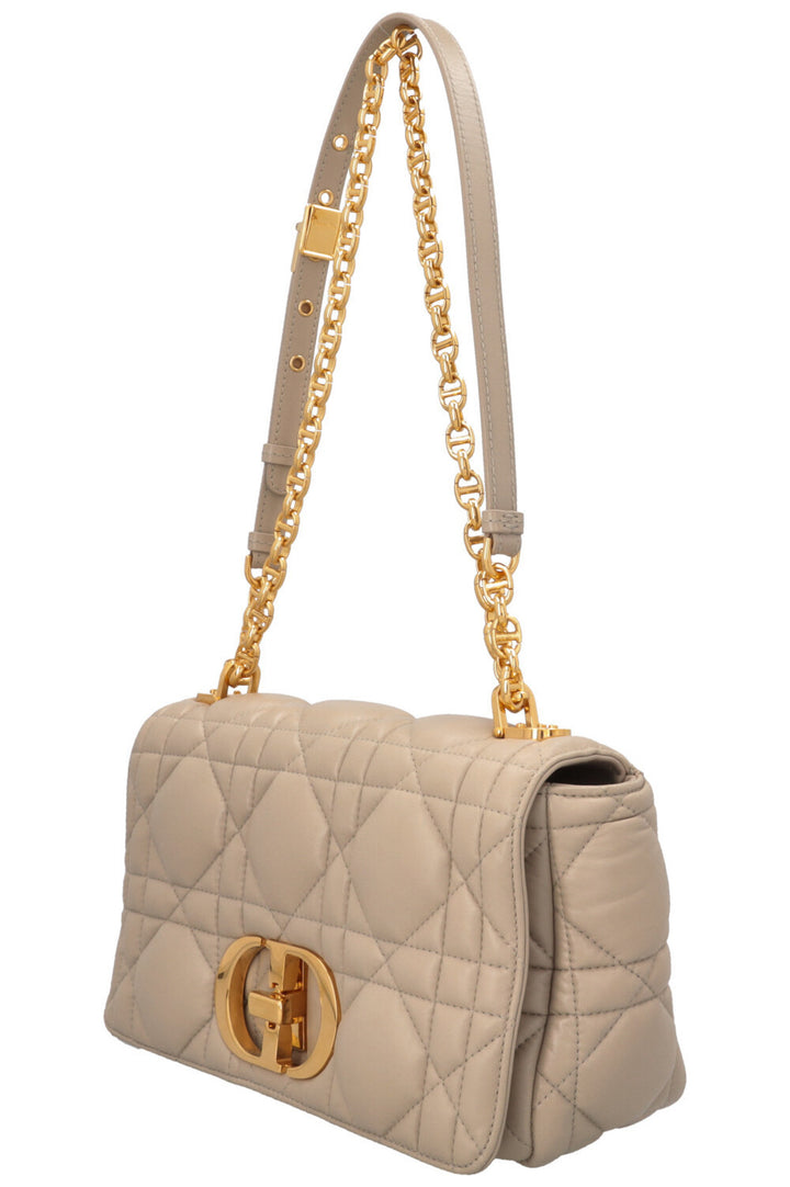CHRISTIAN DIOR Sac Caro Medium Cuir Beige