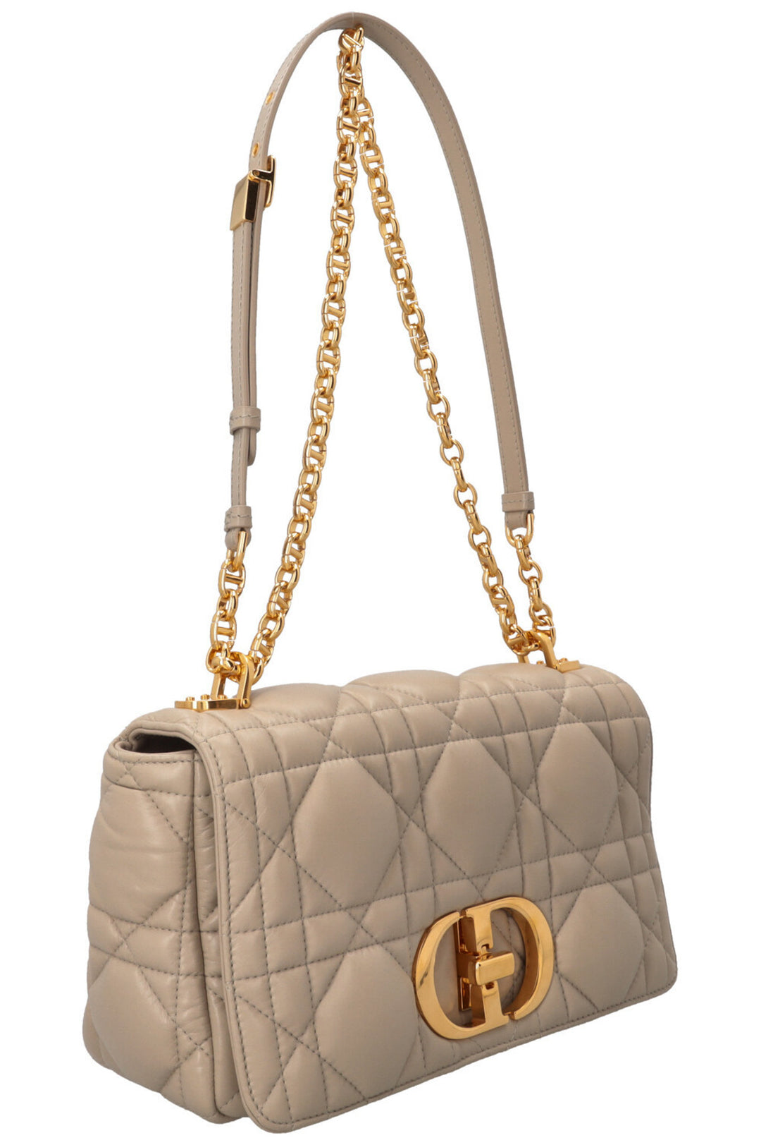 CHRISTIAN DIOR Sac Caro Medium Cuir Beige