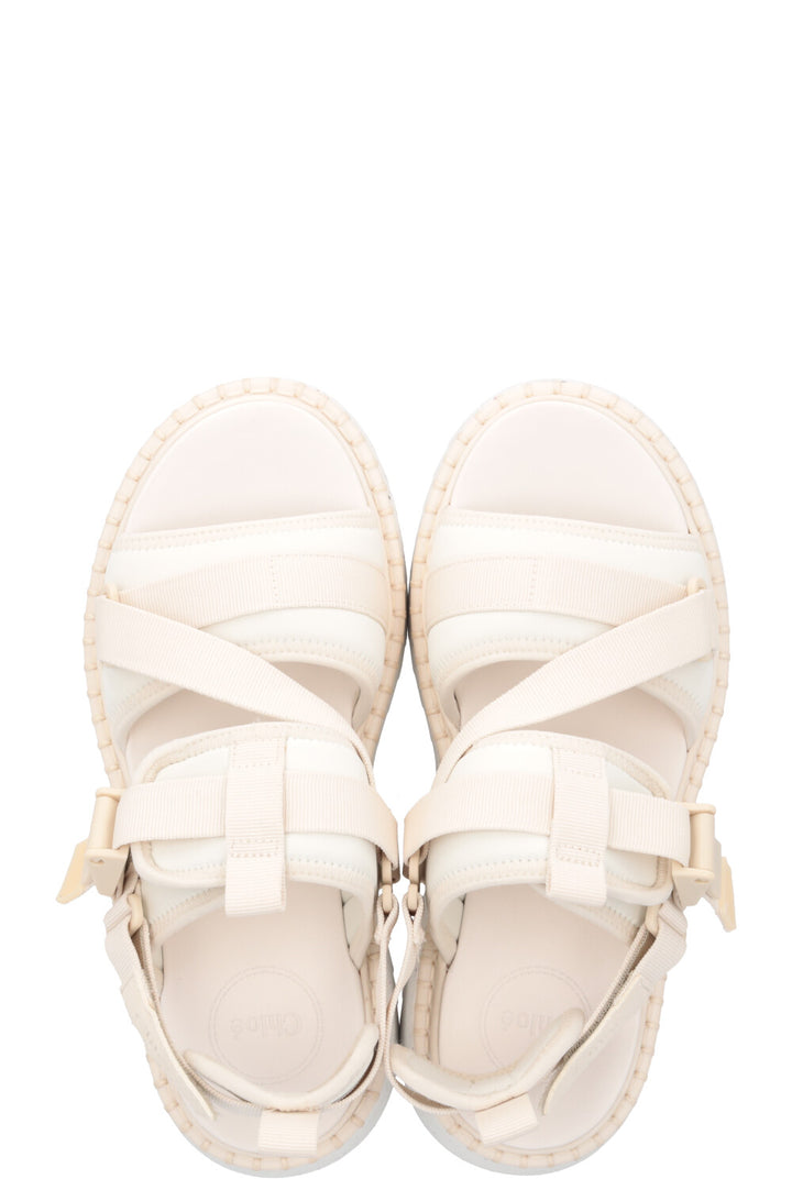 Sandales Velcro CHLOÉ Ivoire