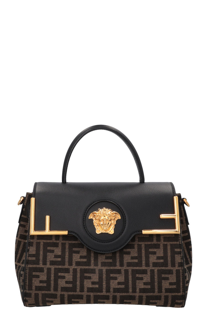 VERSACE x Fendi Fendace La Medusa Medium Hand Bag Canvas