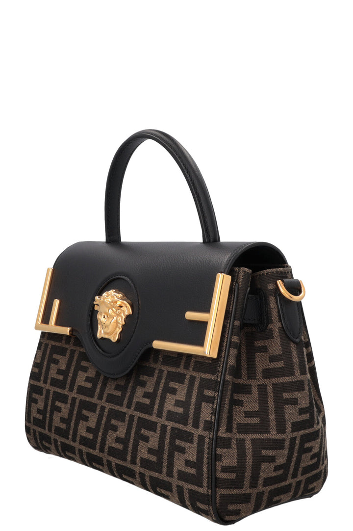 VERSACE x Fendi Fendace La Medusa Medium Hand Bag Canvas