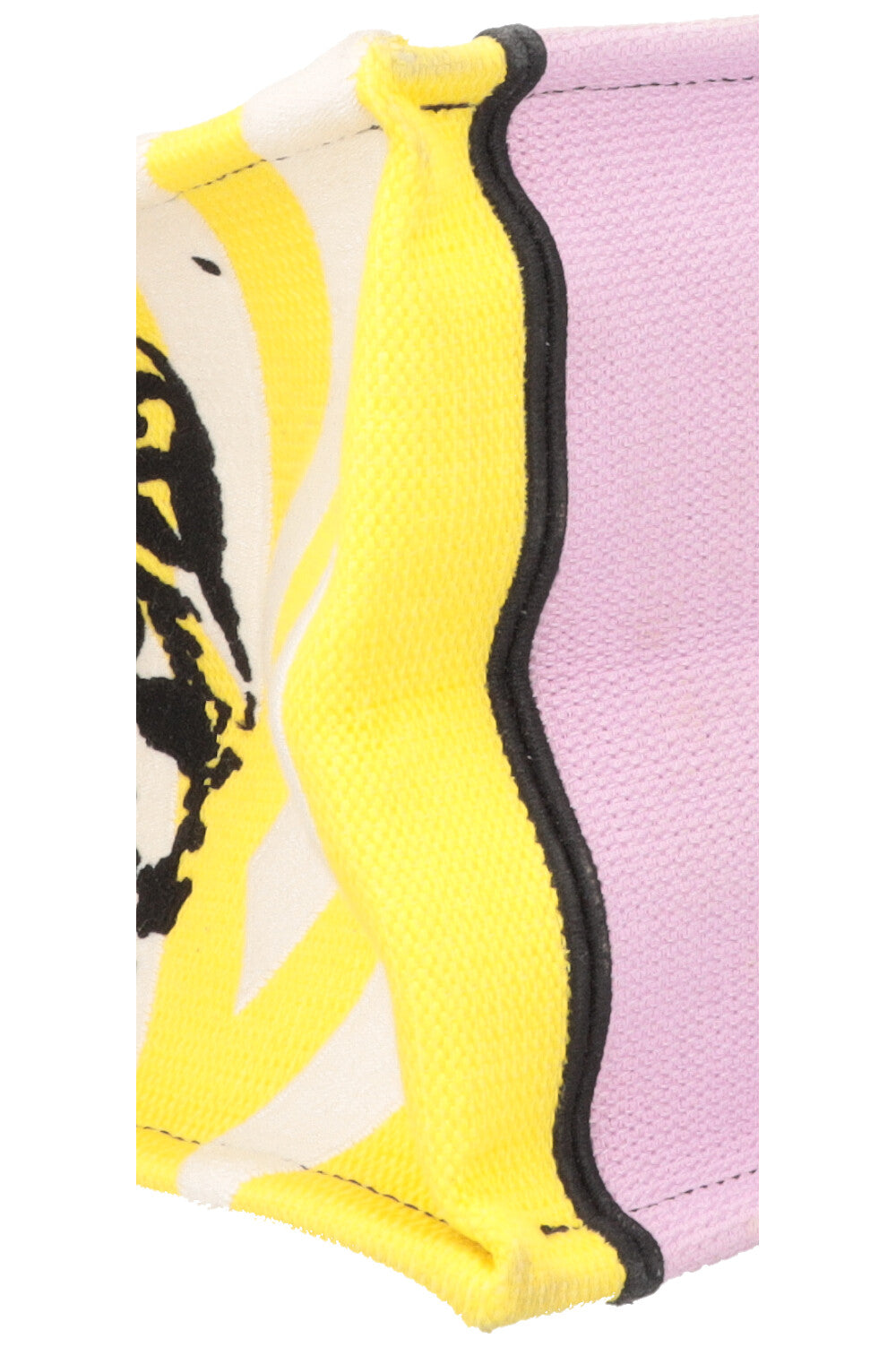 CHRISTIAN DIOR Medium Book Tote Yellow Purple