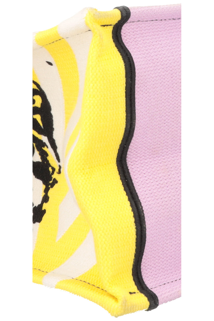 CHRISTIAN DIOR Medium Book Tote Yellow Purple