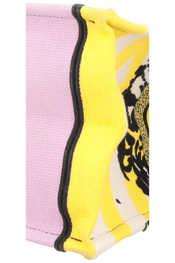 CHRISTIAN DIOR Medium Book Tote Yellow Purple
