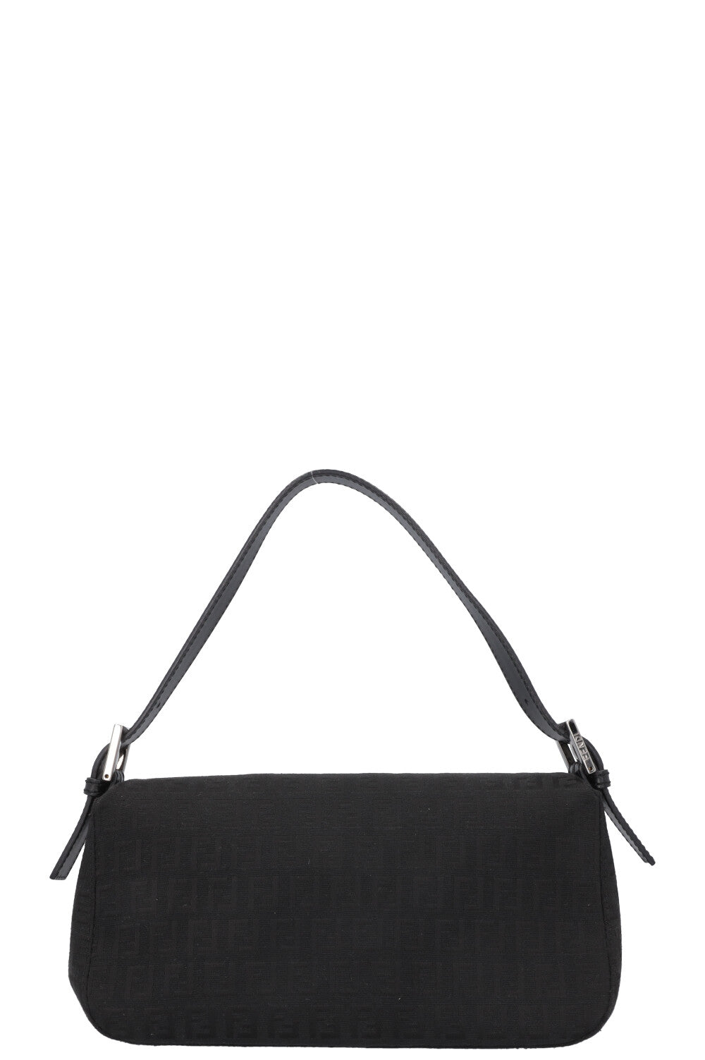 Sac à bandoulière baguette imprimé Zucca FENDI en toile noire