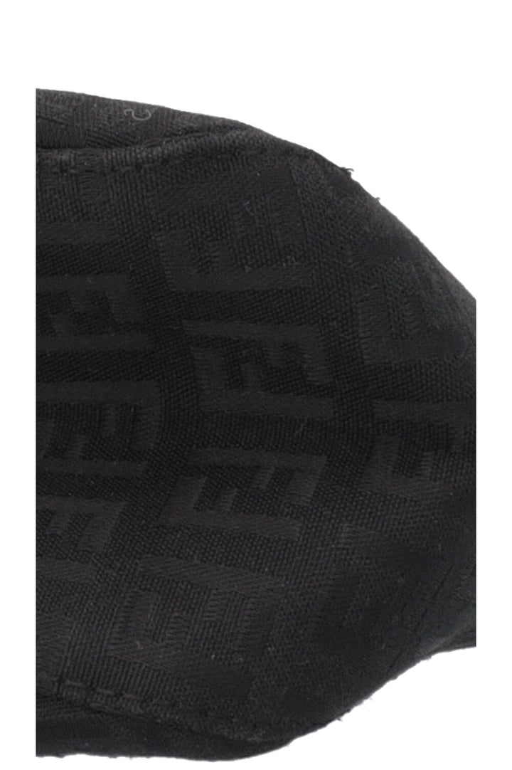 Sac à bandoulière baguette imprimé Zucca FENDI en toile noire