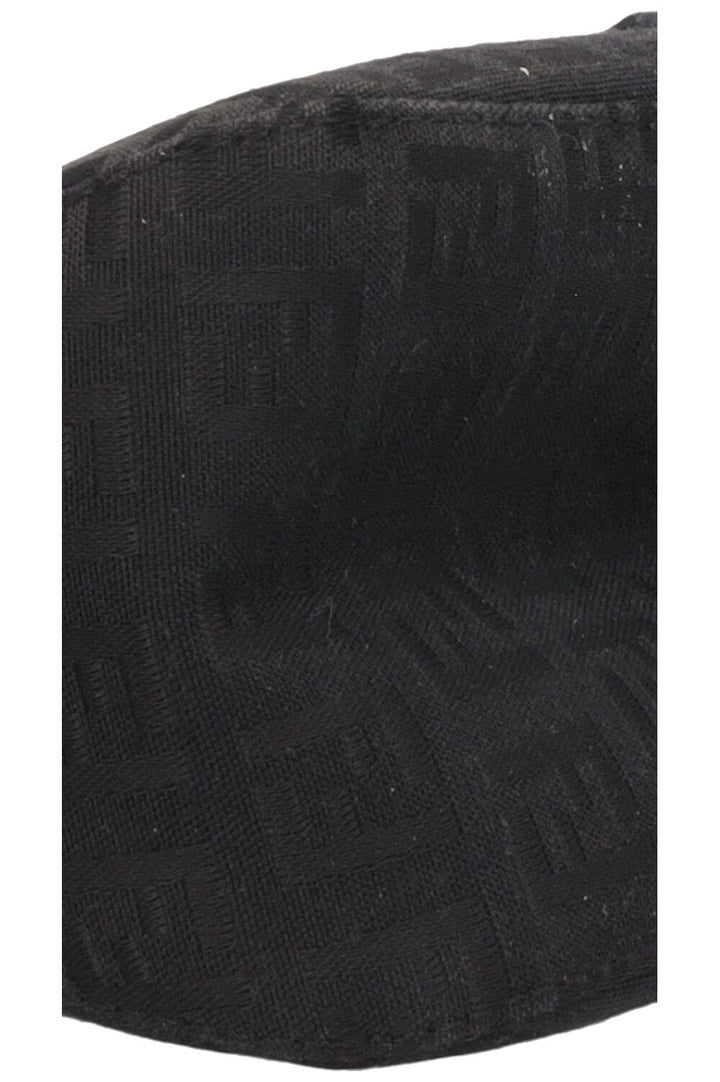Sac à bandoulière baguette imprimé Zucca FENDI en toile noire