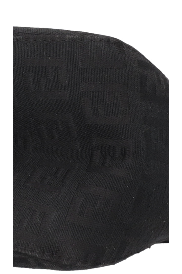 Sac à bandoulière baguette imprimé Zucca FENDI en toile noire