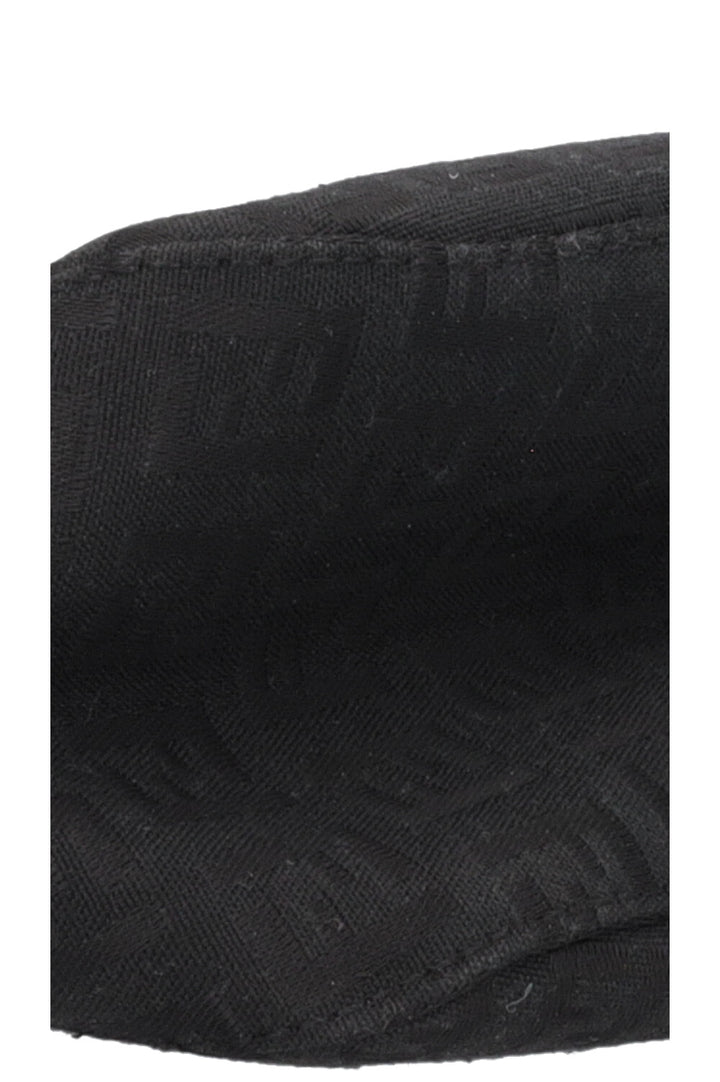 Sac à bandoulière baguette imprimé Zucca FENDI en toile noire