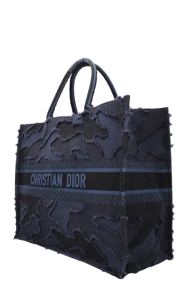 CHRISTIAN DIOR Medium Book Tote Navy Camouflage