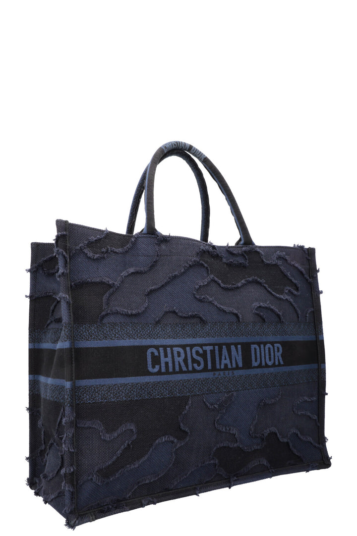 CHRISTIAN DIOR Medium Book Tote Navy Camouflage