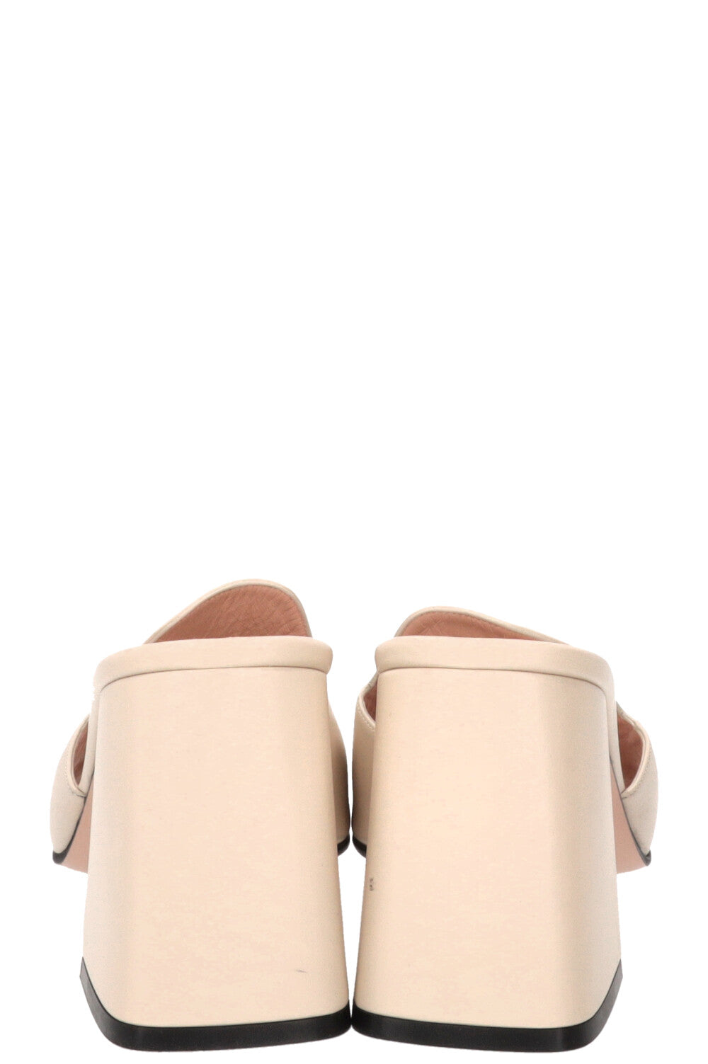 GUCCI Horsebit Mules Leather Ivory
