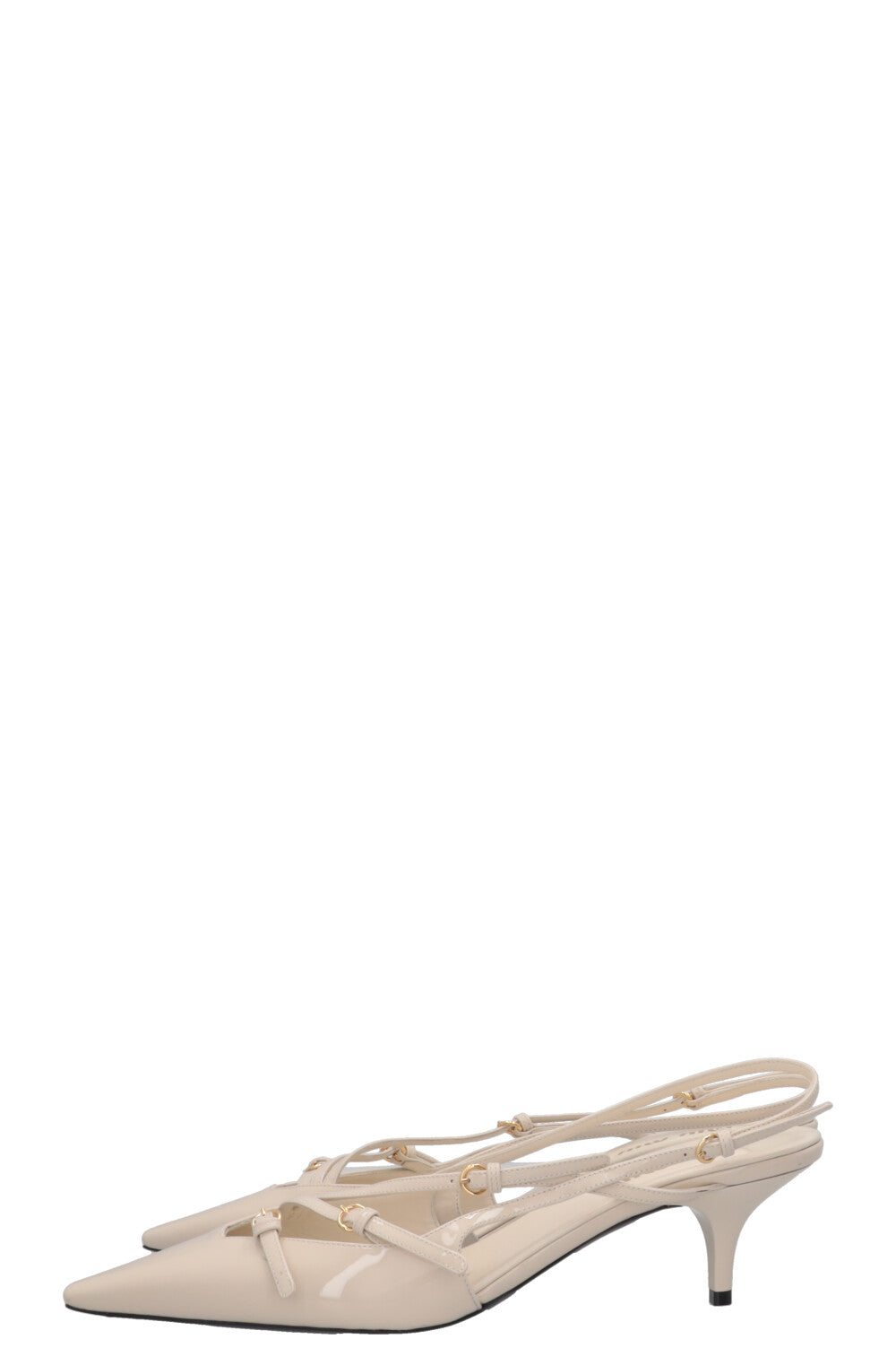 MIUMIU Slingback Pumps Patent Ivory
