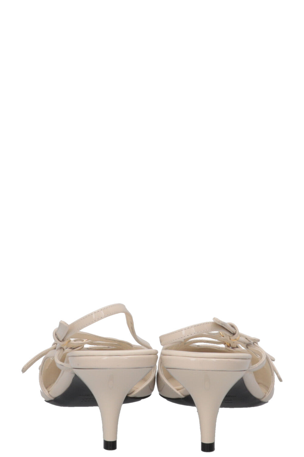 MIUMIU Slingback Pumps Patent Ivory