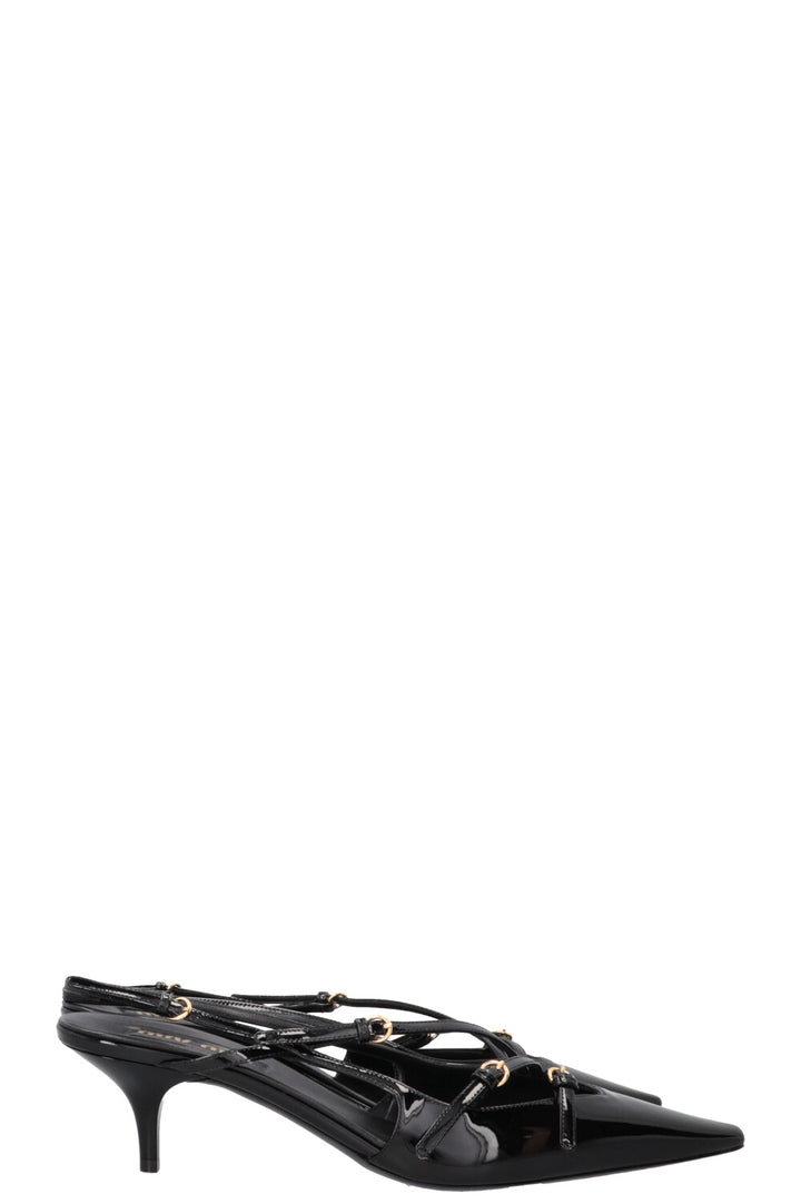 MIUMIU Slingback Pumps Patent Black