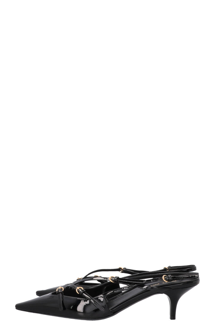 MIUMIU Slingback Pumps Patent Black