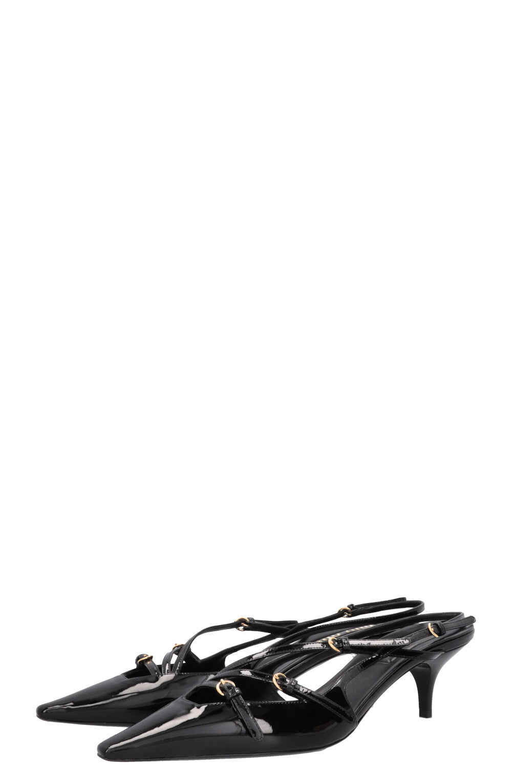 MIUMIU Slingback Pumps Patent Black