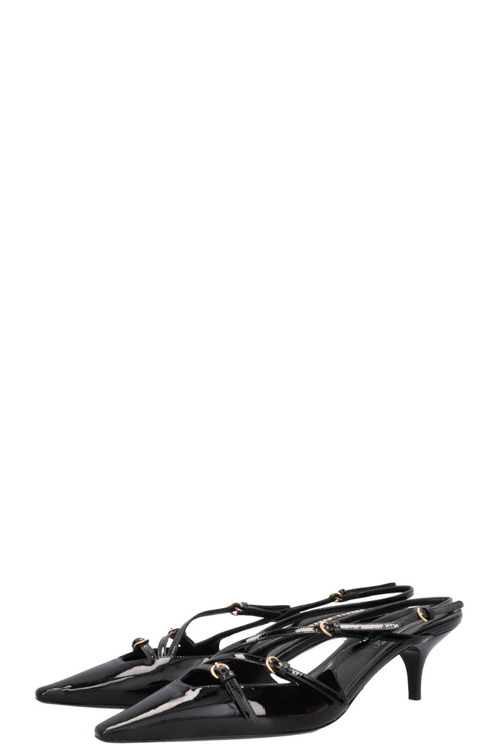 MIUMIU Slingback Pumps Patent Black