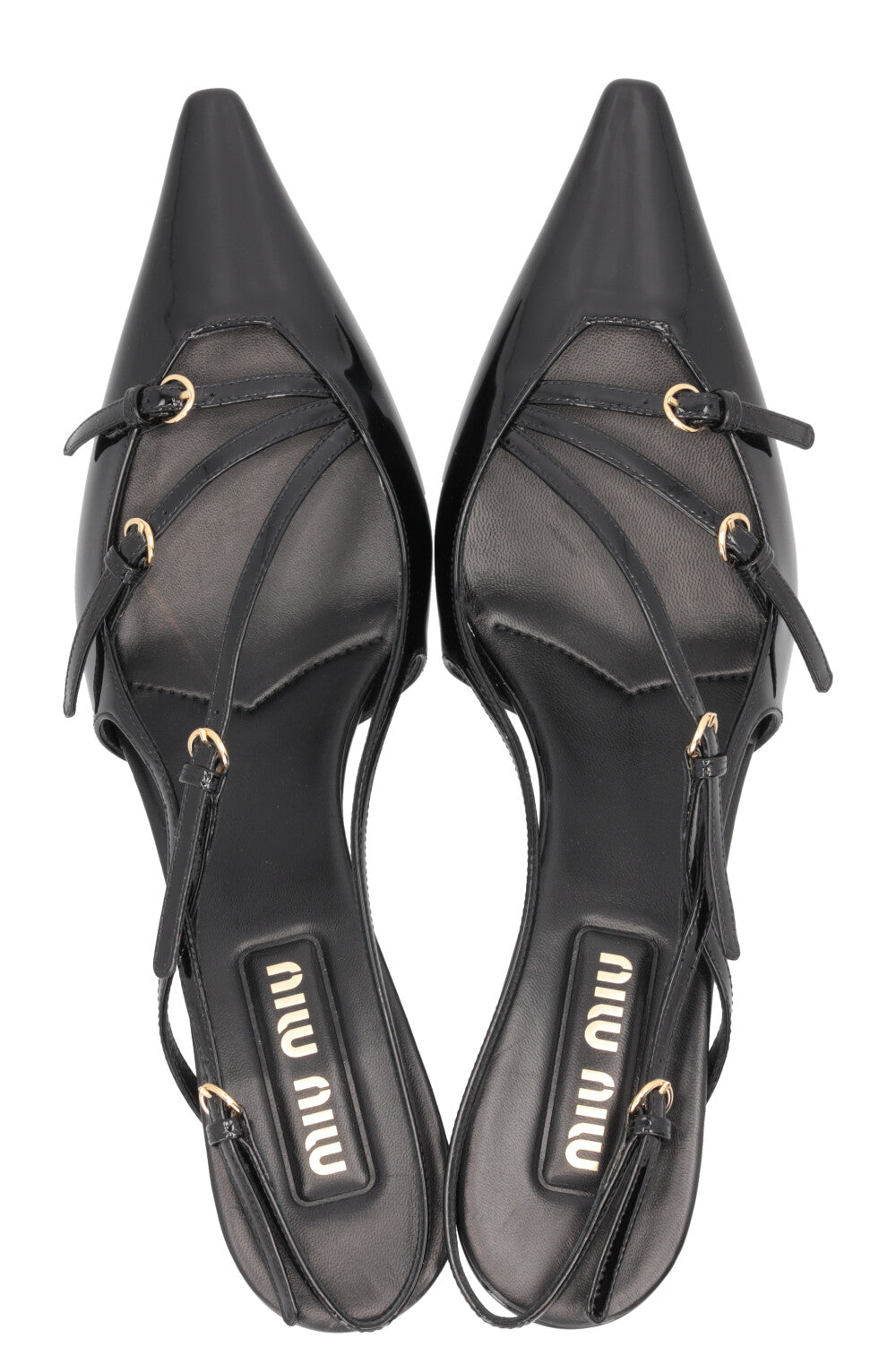 MIUMIU Slingback Pumps Patent Black