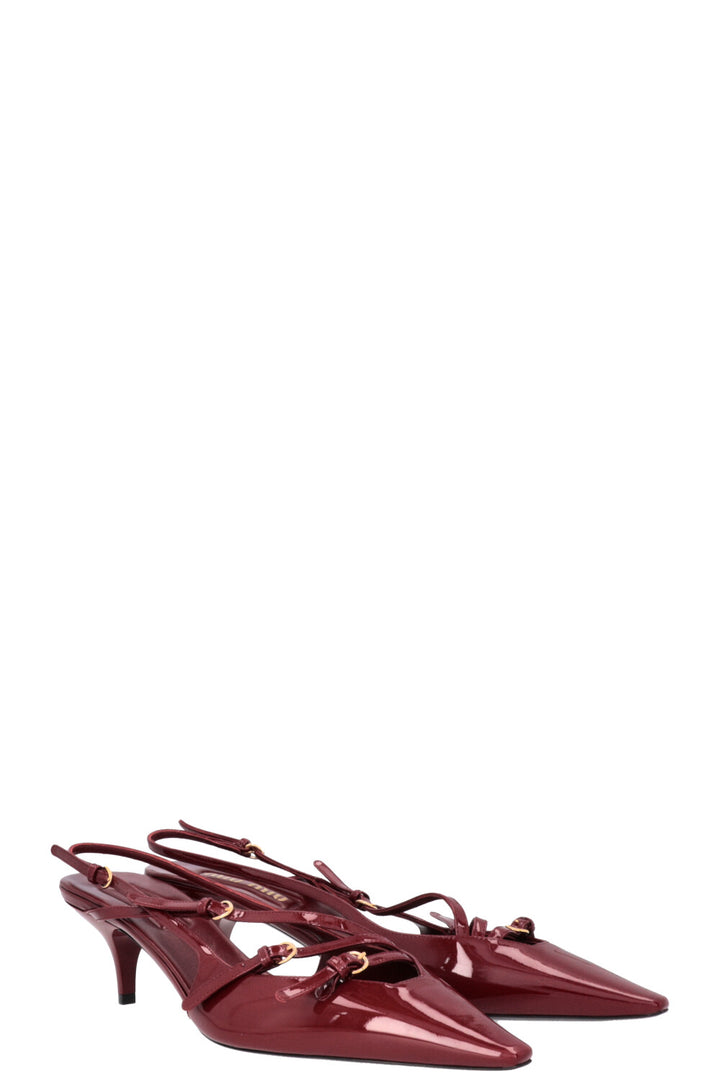 MIUMIU Slingback Pumps Patent Bordeaux