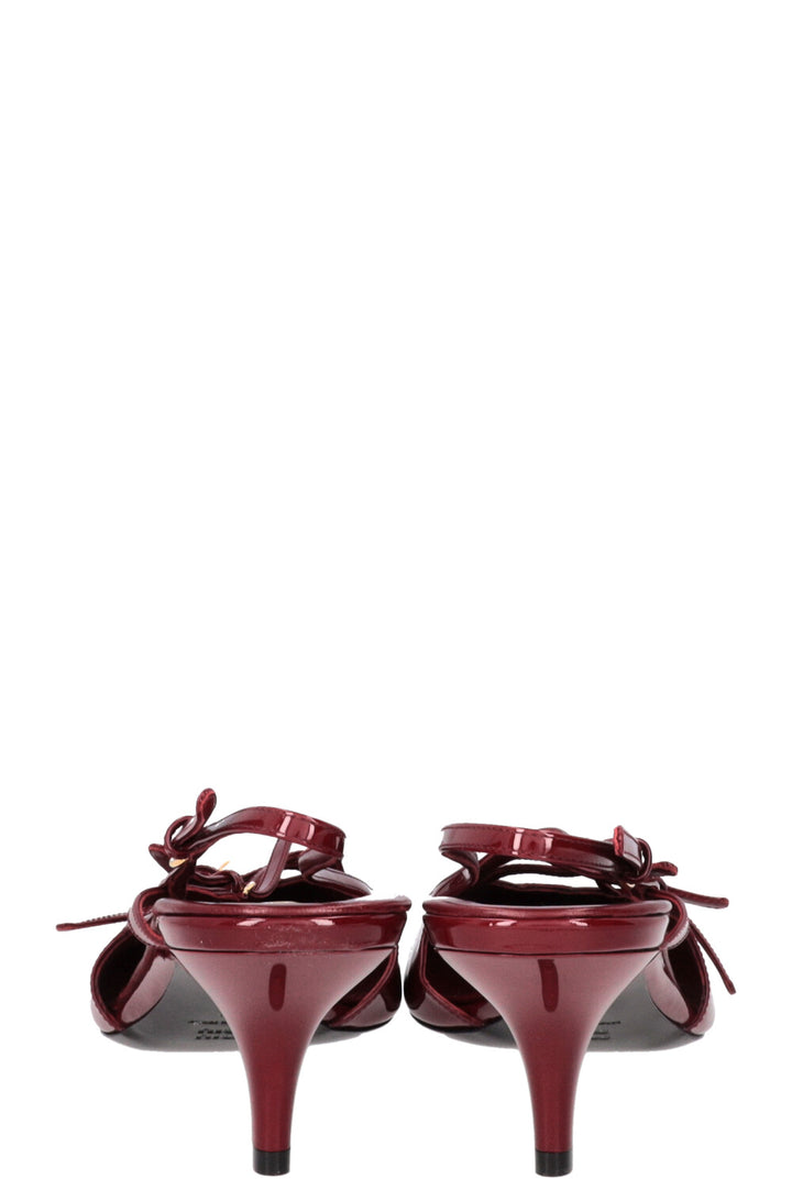 MIUMIU Slingback Pumps Patent Bordeaux