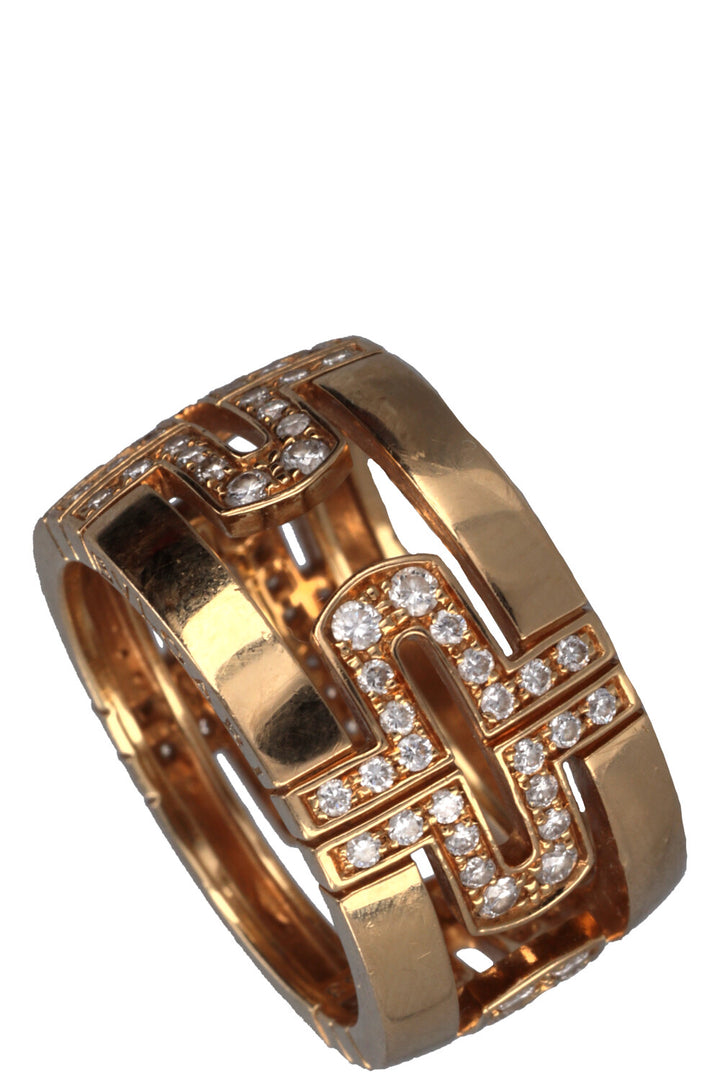 BVLGARI Parentesi Ring Yellow Gold Diamonds