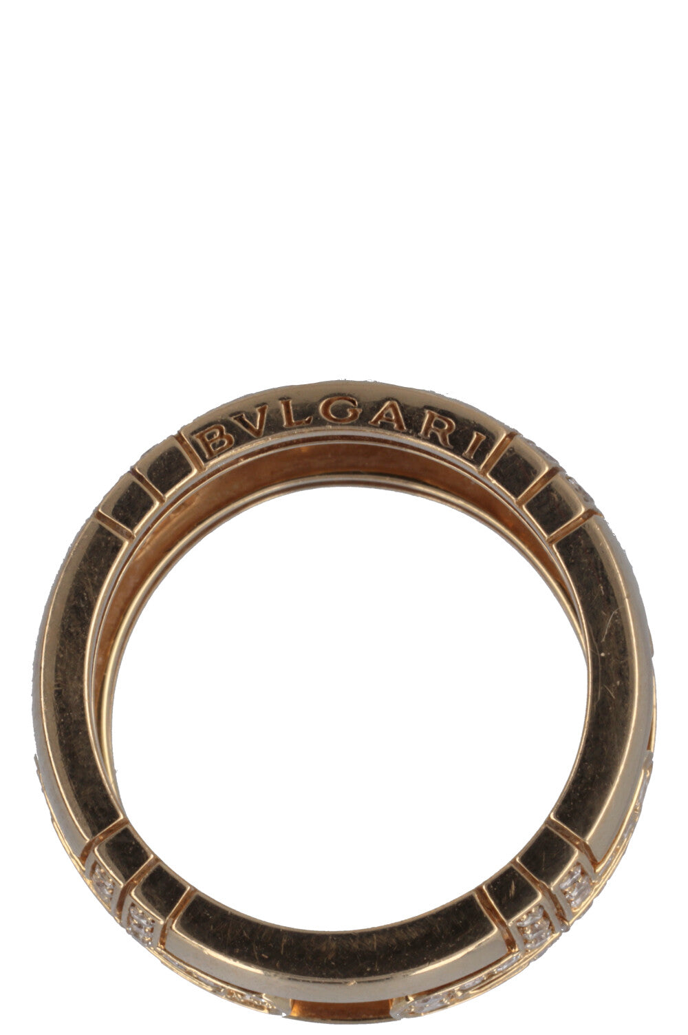 BVLGARI Parentesi Ring Yellow Gold Diamonds