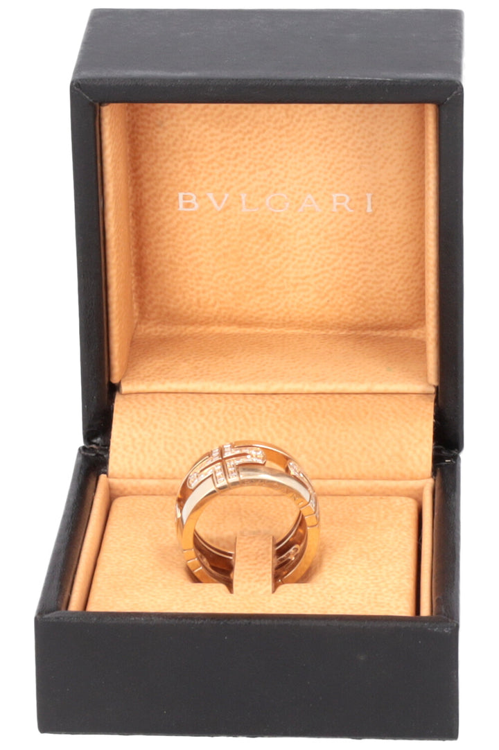 BVLGARI Parentesi Ring Yellow Gold Diamonds