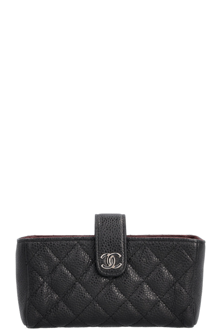 CHANEL Small Caviar Zip Pochette Black