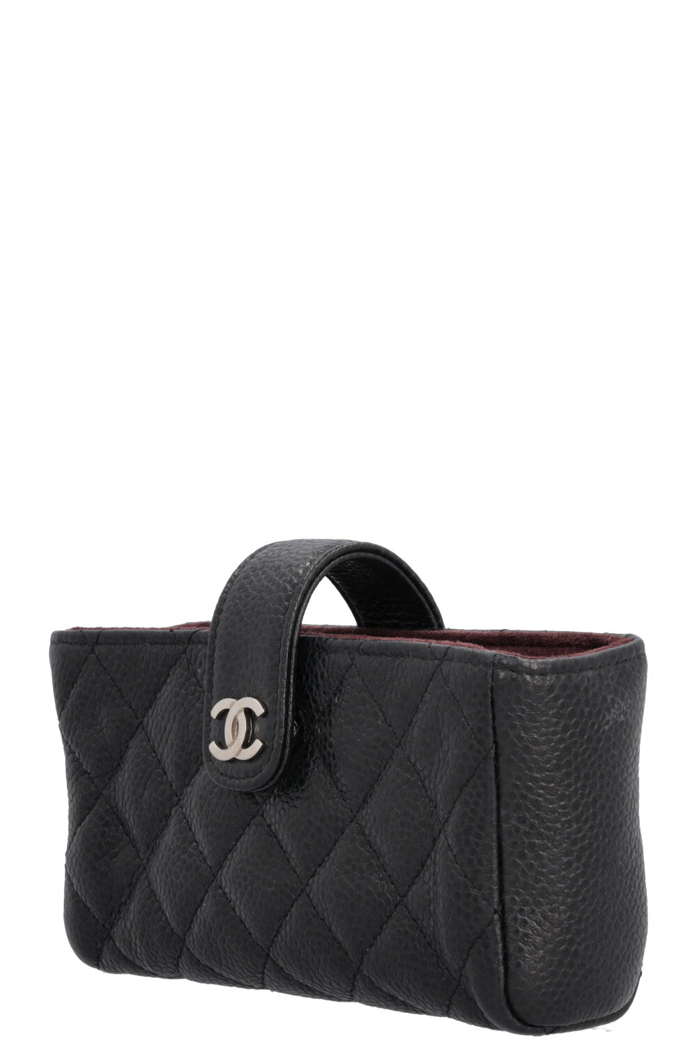 CHANEL Small Caviar Zip Pochette Black