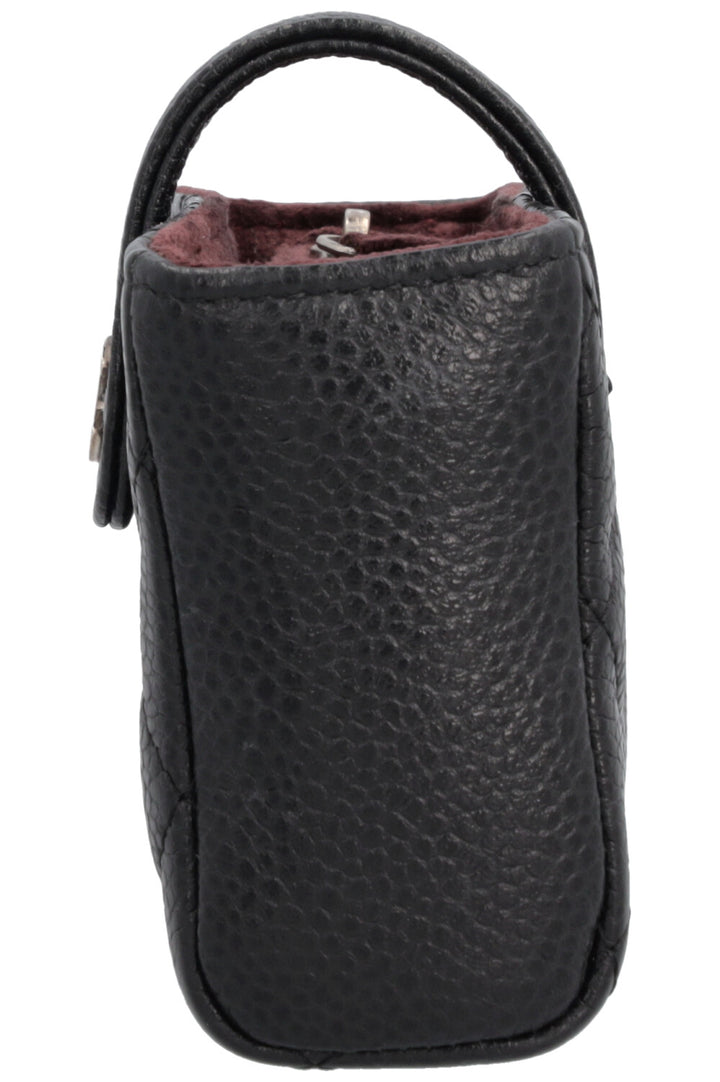 CHANEL Small Caviar Zip Pochette Black