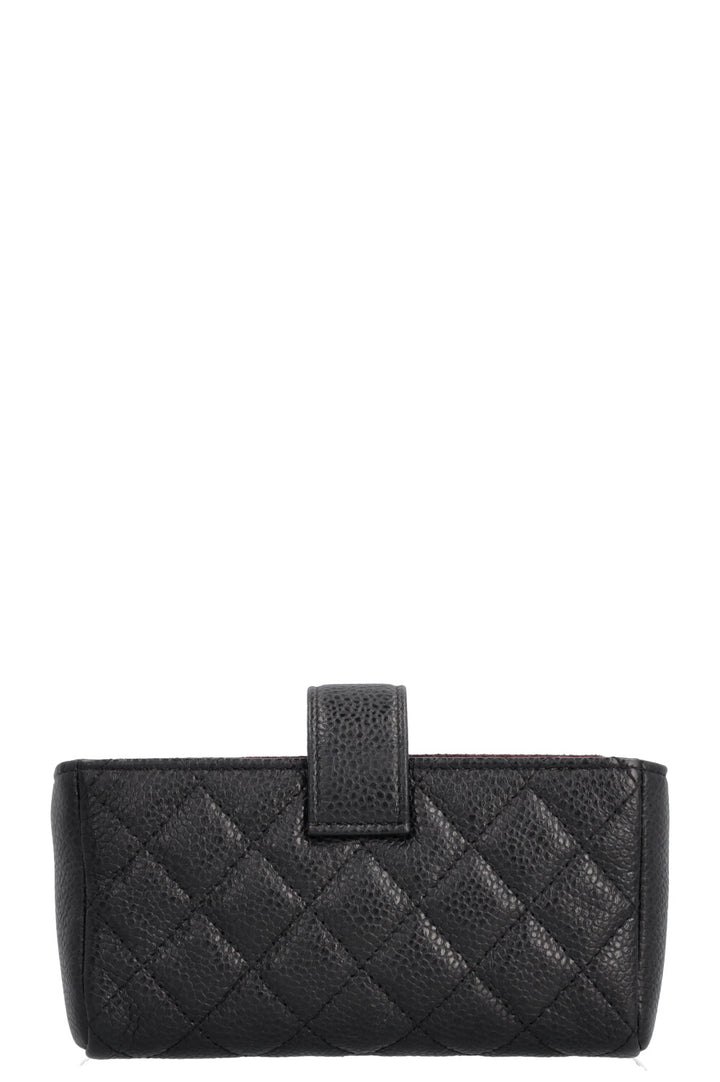 CHANEL Small Caviar Zip Pochette Black