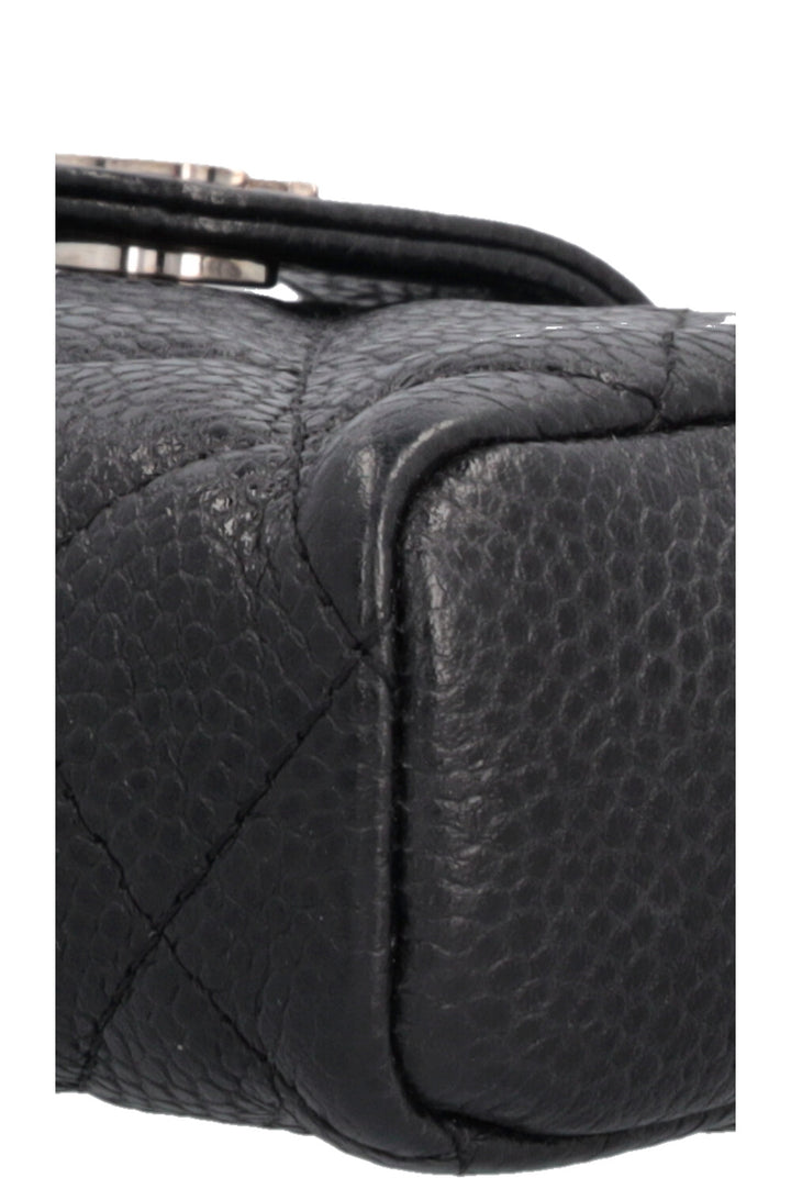 CHANEL Small Caviar Zip Pochette Black