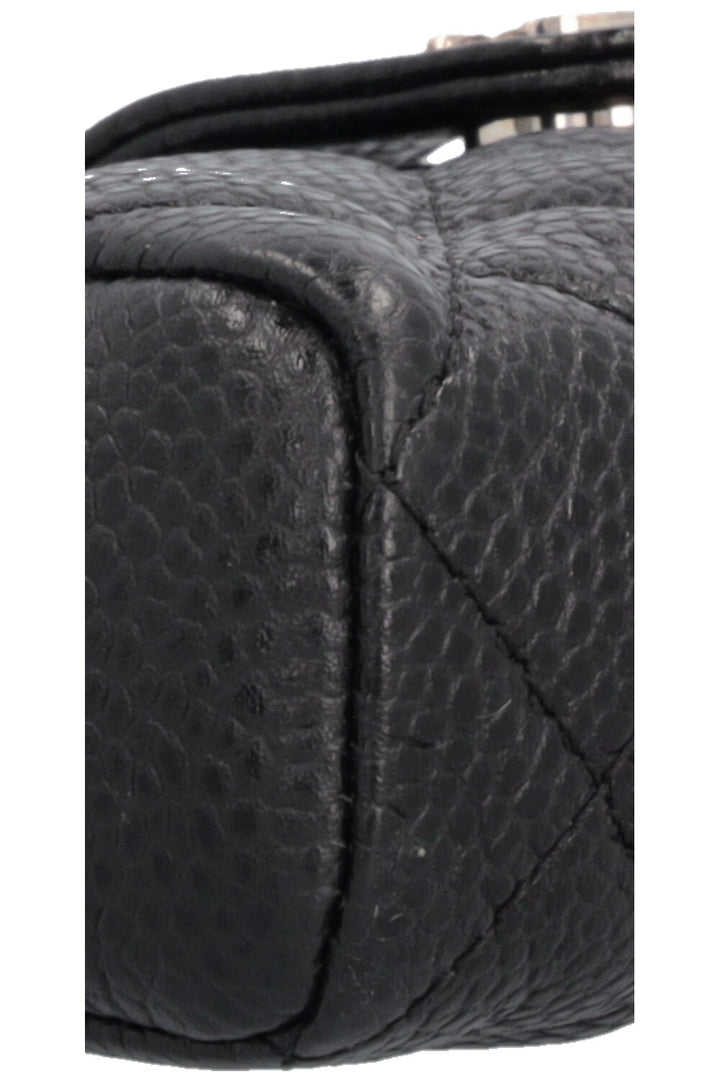 CHANEL Small Caviar Zip Pochette Black