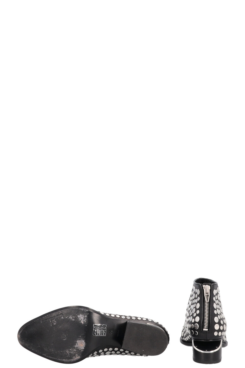 ALEXANDER WANG Kori Studded Ankle Boots Black