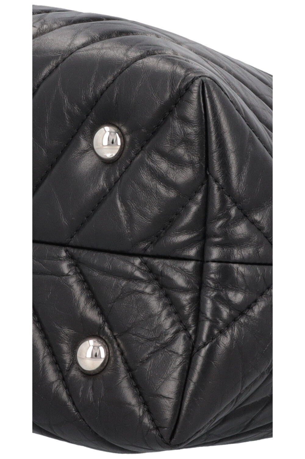 CHANEL Large Chevron Bowling Bag Black