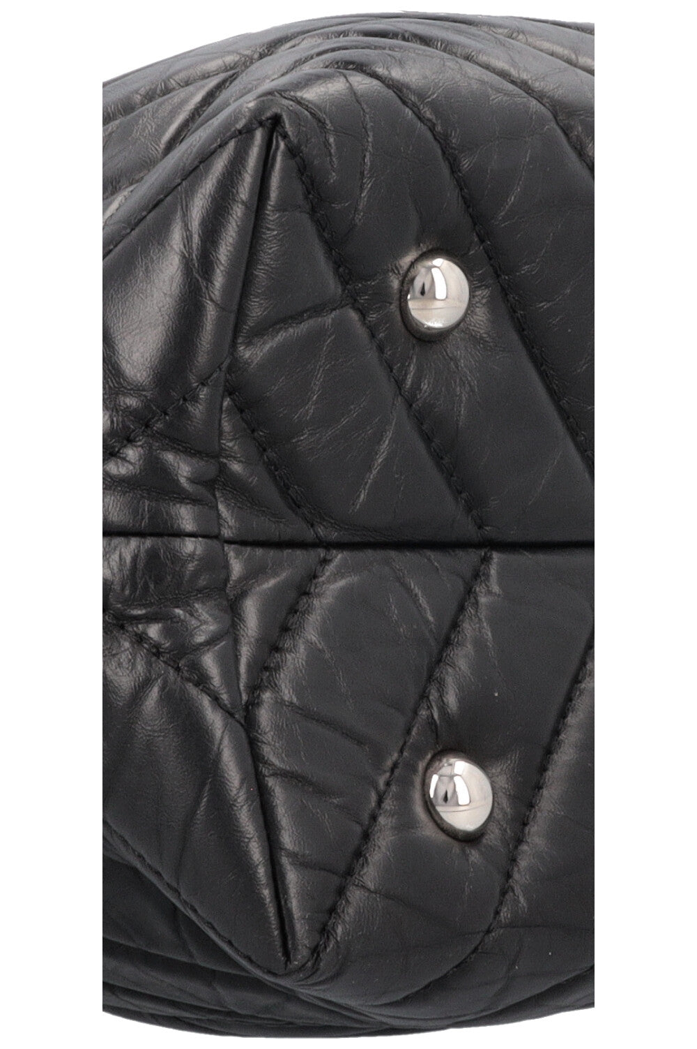 CHANEL Large Chevron Bowling Bag Black