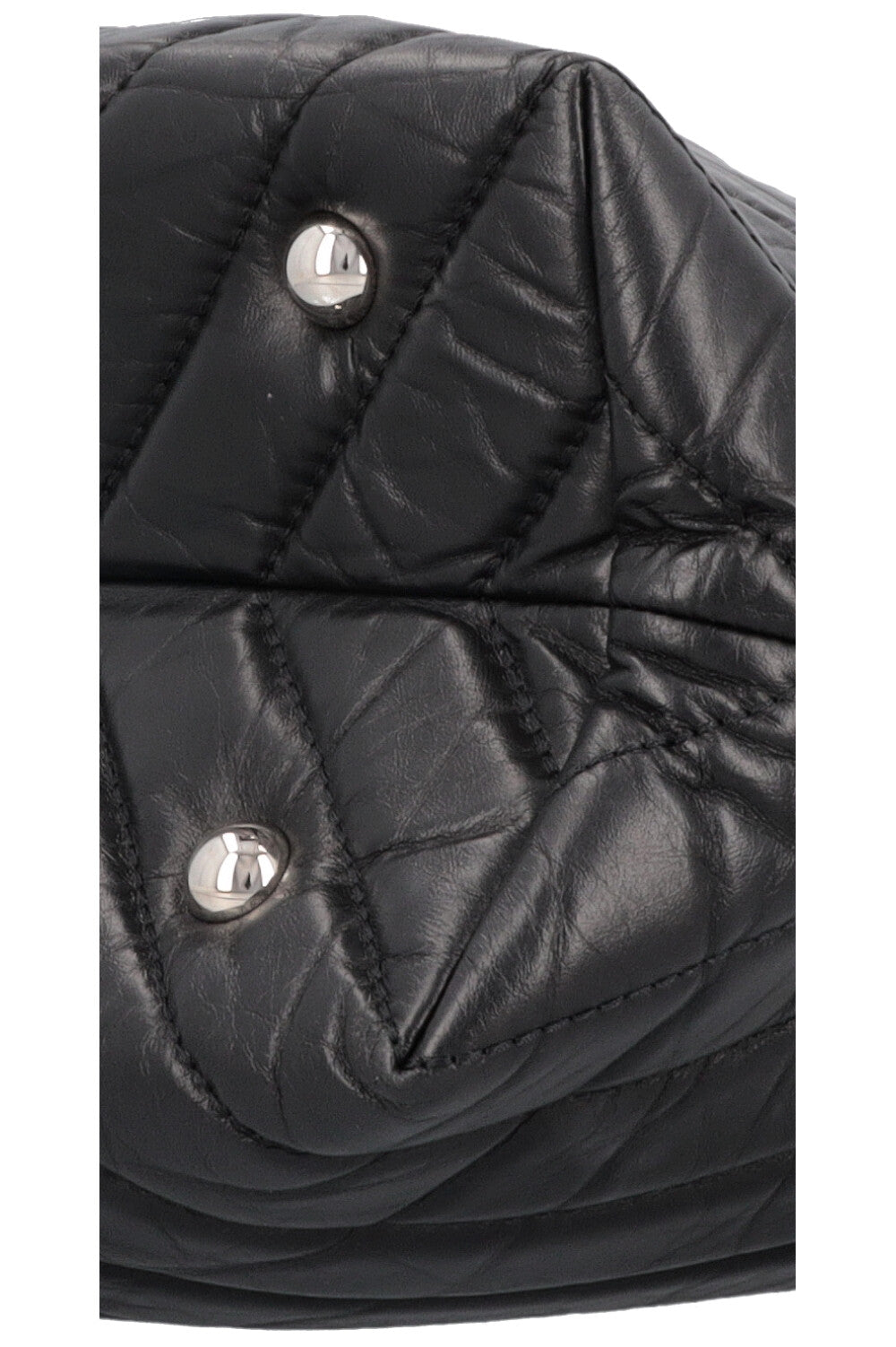 CHANEL Large Chevron Bowling Bag Black