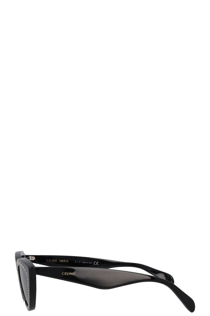CELINE CL40019I Cat Eye Sunglasses Rhinestone Black