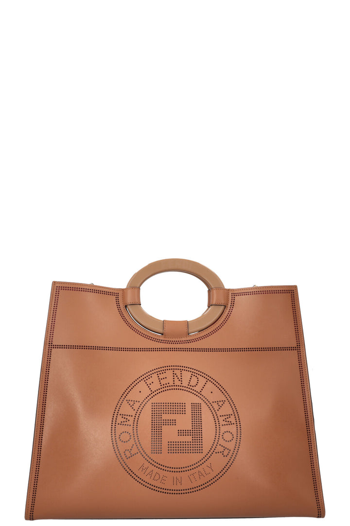 FENDI Large Runaway Tote Bag Brown