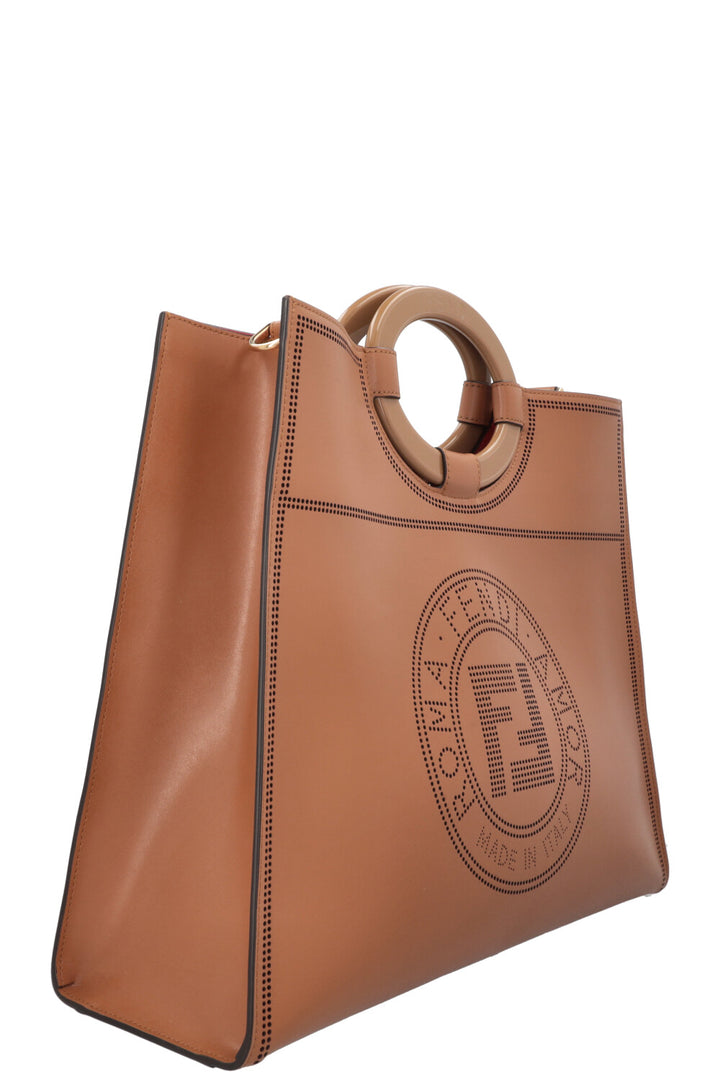 FENDI Large Runaway Tote Bag Brown
