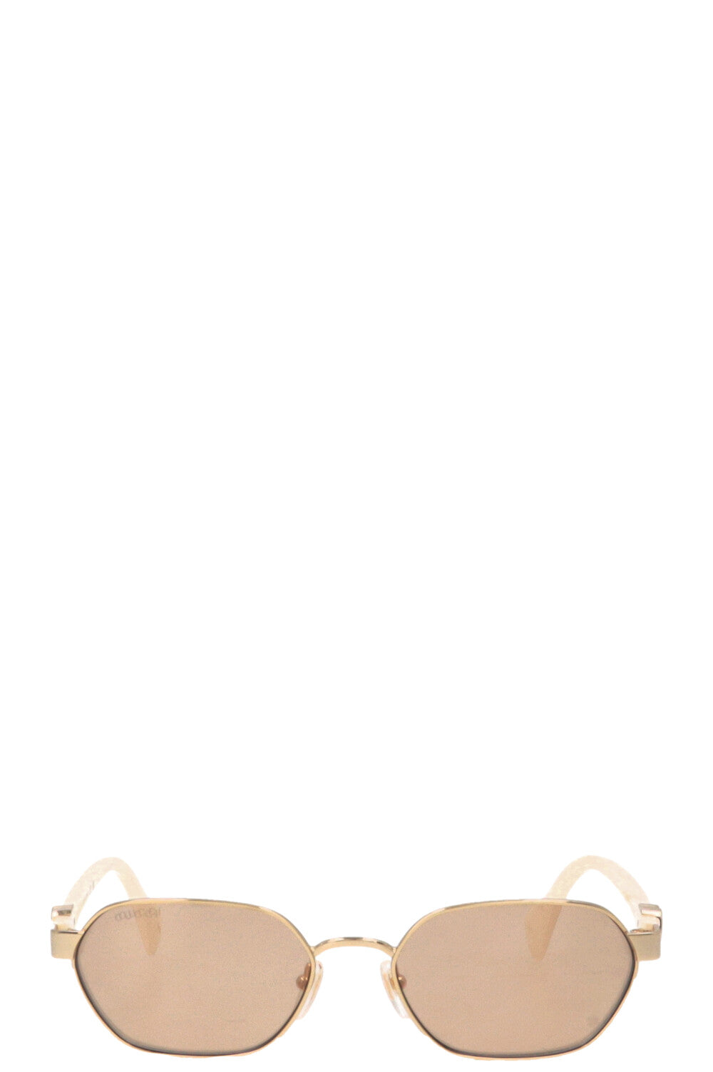 GUCCI Slim Sunglasses Gold White GG1593S