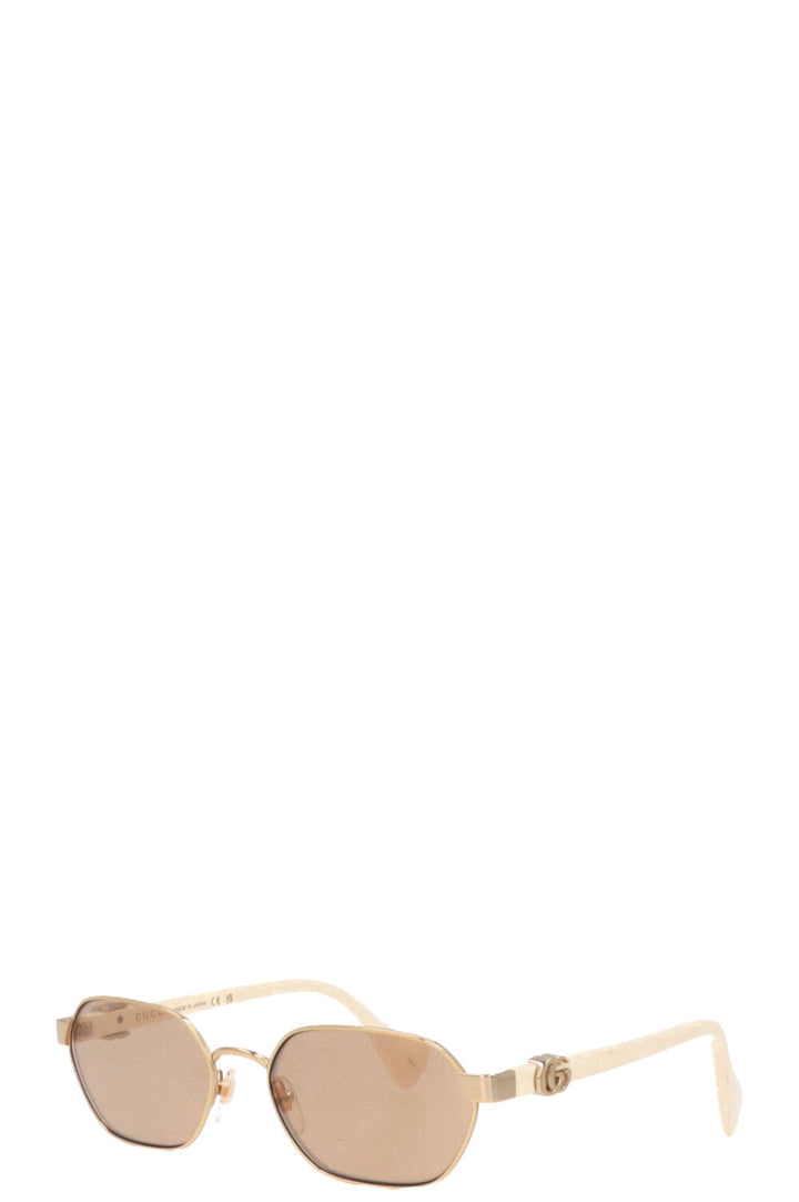 GUCCI Slim Sunglasses Gold White GG1593S